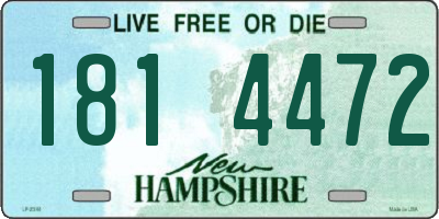 NH license plate 1814472