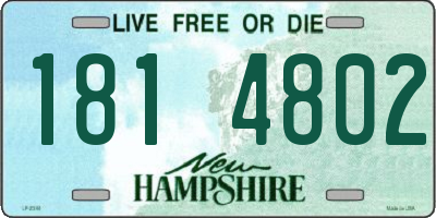NH license plate 1814802