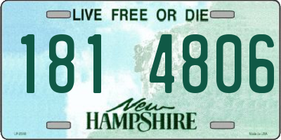 NH license plate 1814806