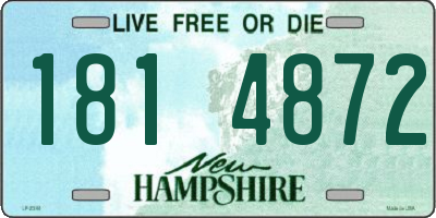 NH license plate 1814872