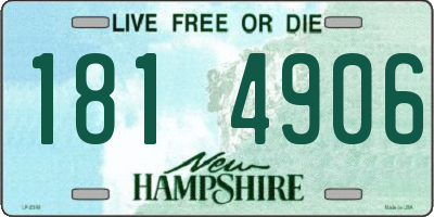 NH license plate 1814906