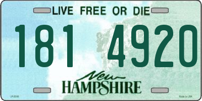 NH license plate 1814920