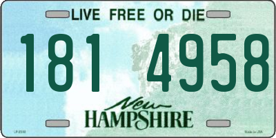 NH license plate 1814958