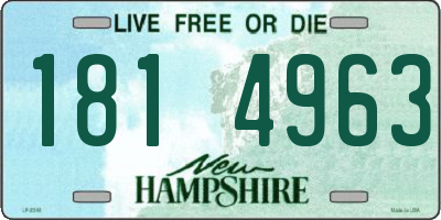 NH license plate 1814963