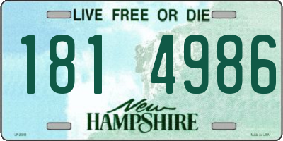 NH license plate 1814986
