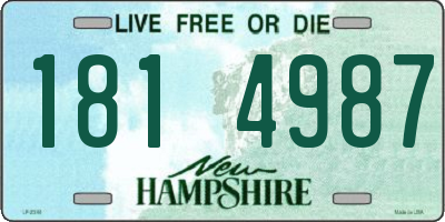 NH license plate 1814987