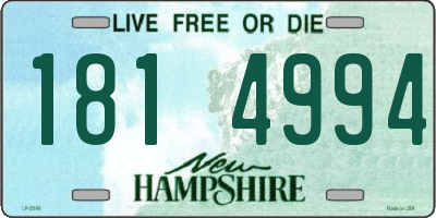 NH license plate 1814994