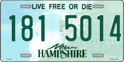 NH license plate 1815014