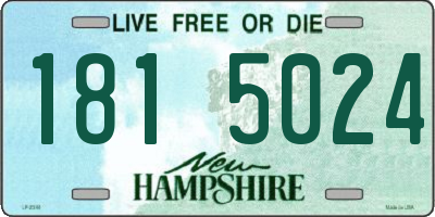 NH license plate 1815024