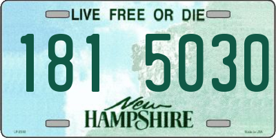 NH license plate 1815030