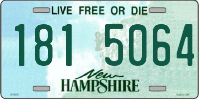 NH license plate 1815064