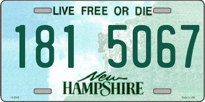 NH license plate 1815067