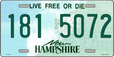 NH license plate 1815072