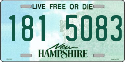 NH license plate 1815083