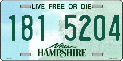 NH license plate 1815204