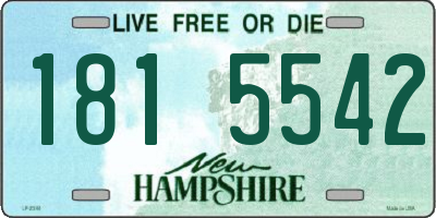 NH license plate 1815542