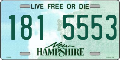 NH license plate 1815553