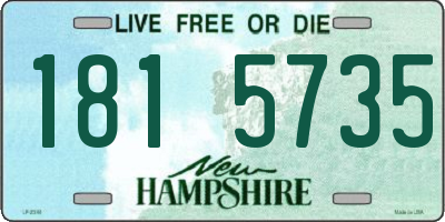 NH license plate 1815735