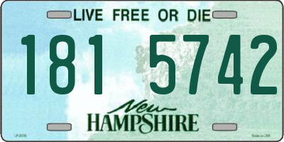 NH license plate 1815742