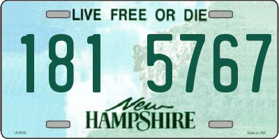 NH license plate 1815767