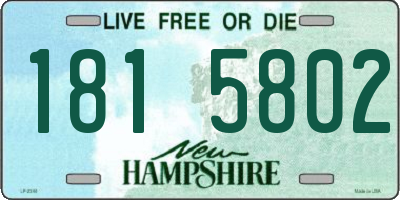 NH license plate 1815802