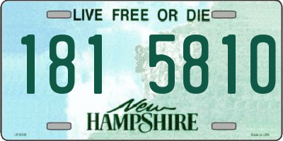 NH license plate 1815810