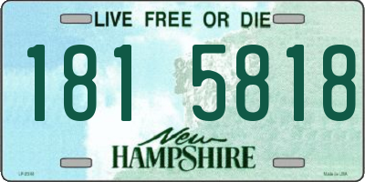 NH license plate 1815818