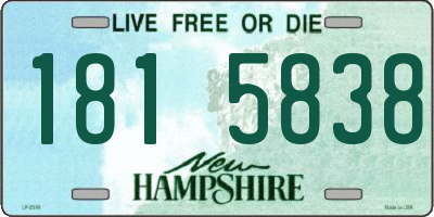 NH license plate 1815838