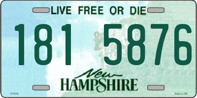 NH license plate 1815876