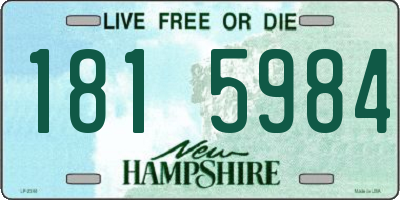 NH license plate 1815984