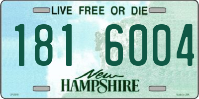 NH license plate 1816004