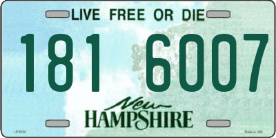 NH license plate 1816007