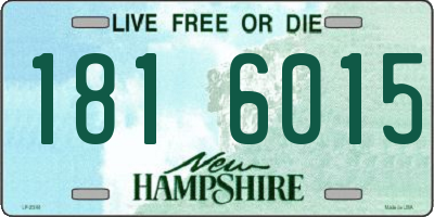 NH license plate 1816015