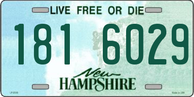 NH license plate 1816029