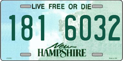 NH license plate 1816032