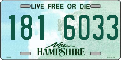 NH license plate 1816033