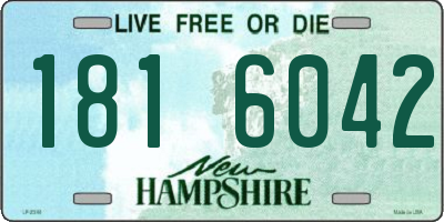 NH license plate 1816042