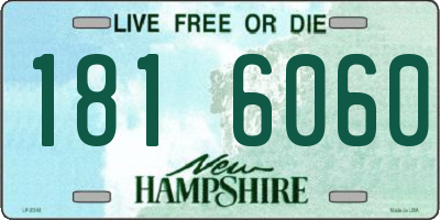 NH license plate 1816060