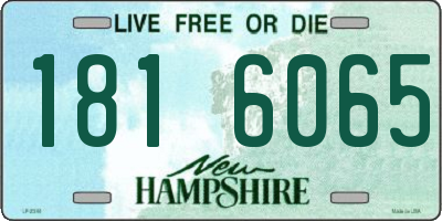 NH license plate 1816065