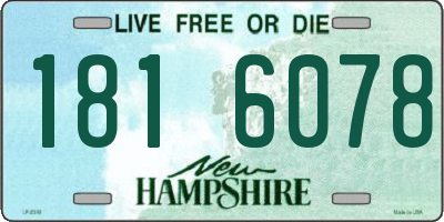 NH license plate 1816078