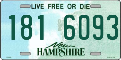 NH license plate 1816093