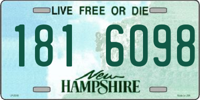 NH license plate 1816098