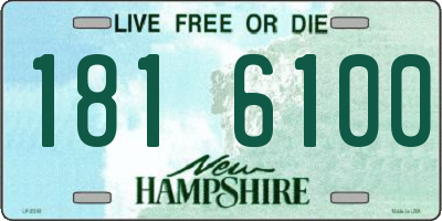 NH license plate 1816100