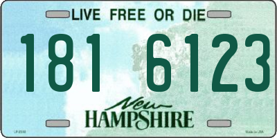 NH license plate 1816123