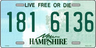 NH license plate 1816136