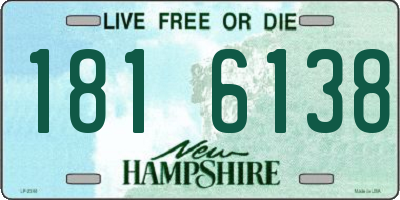 NH license plate 1816138