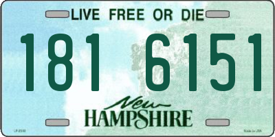 NH license plate 1816151