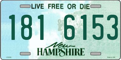 NH license plate 1816153