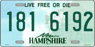 NH license plate 1816192