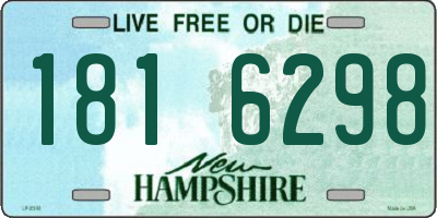 NH license plate 1816298